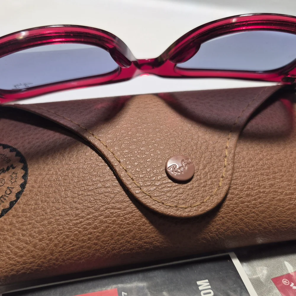 Ray Ban Original Wayfarer Colorblock Sunglasses in Red Womens - Picture 7 of 16